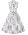 Vestido Vintage Preto E Branco Feminino
