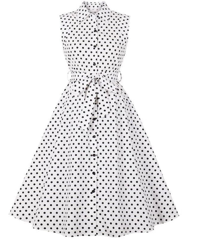 Vestido Vintage Preto E Branco Feminino