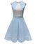 Vestido Vintage Feminino De Bolinhas Azuis