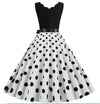 Vestido Vintage Preto E Branco Feminino
