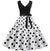 Vestido Vintage Preto E Branco Feminino