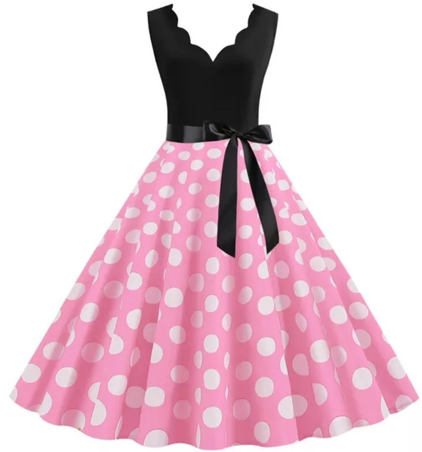 Vestido Feminino Rosa Vintage