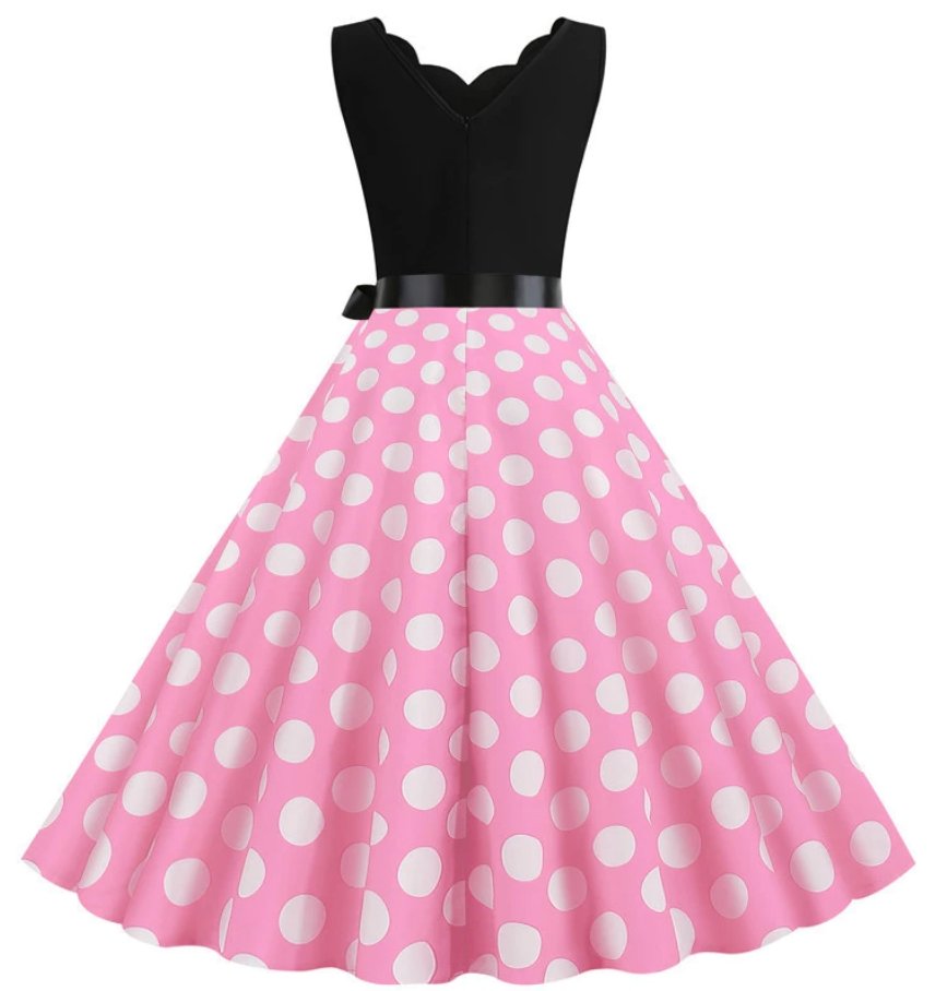 Vestido Feminino Rosa Vintage