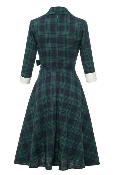 Vestido De Pele Vintage Verde