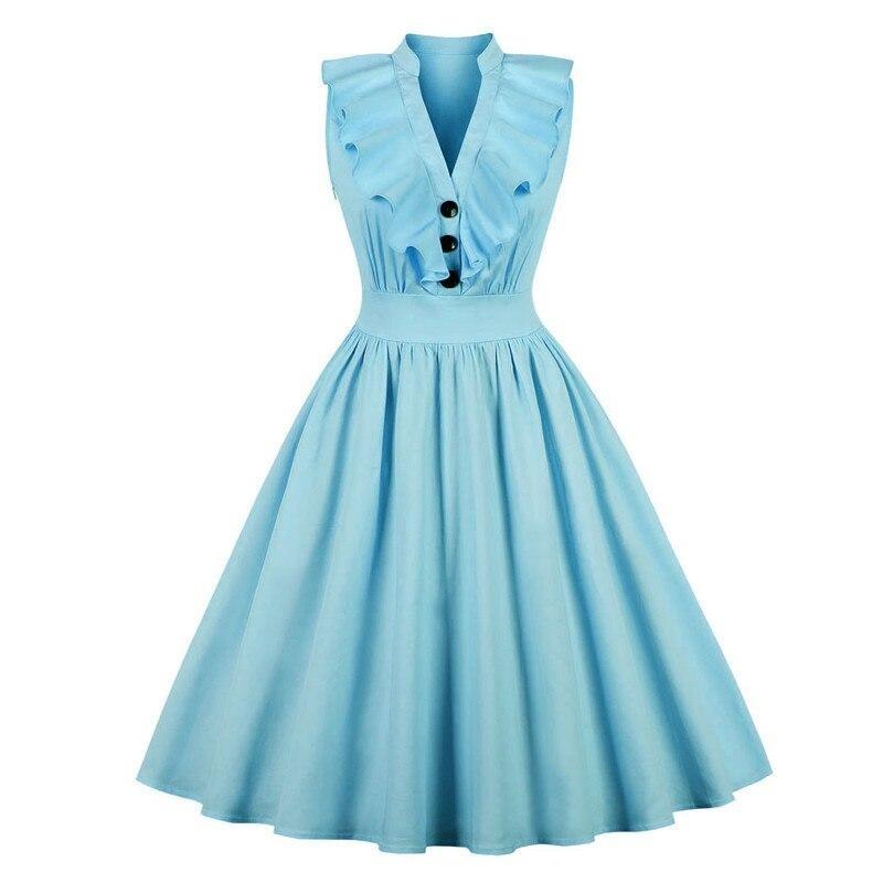 Vestido Vintage Plus Size Frufrou Sky