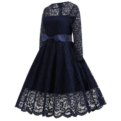 Vestido De Gala Vintage Marinha