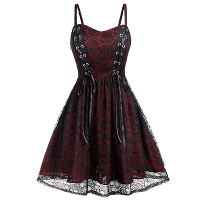 Vestido Vintage Gótico Cor De Vinho