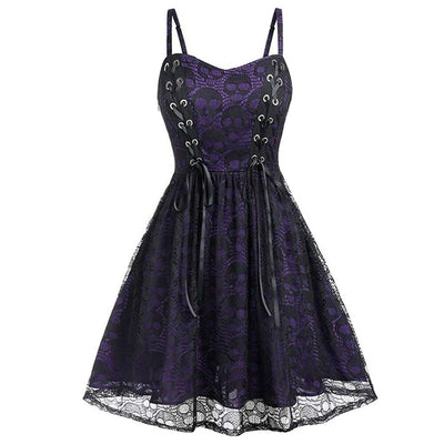 Vestido Vintage Gótico Roxo