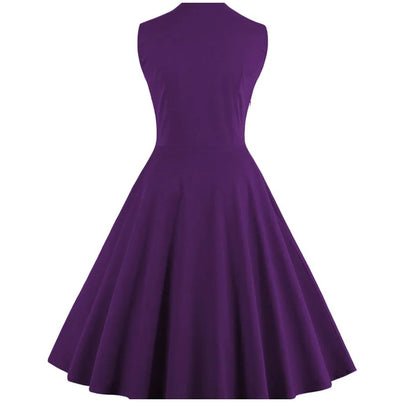 Vestido Vintage Plus Size Roxo Anos 60