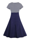 Vestido Vintage Plus Size Anos 1950 Azul