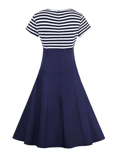 Vestido Vintage Plus Size Anos 1950 Azul