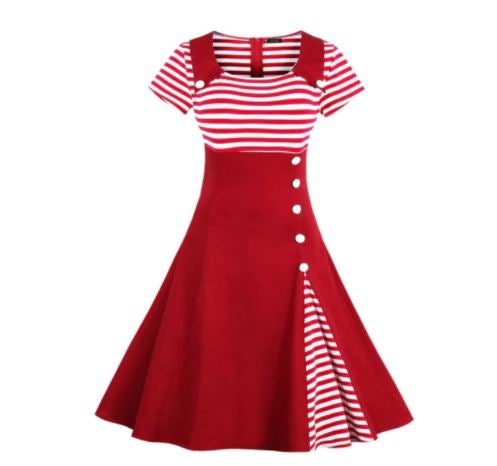 Vestido Vintage Vermelho Plus Size Dos Anos 1950