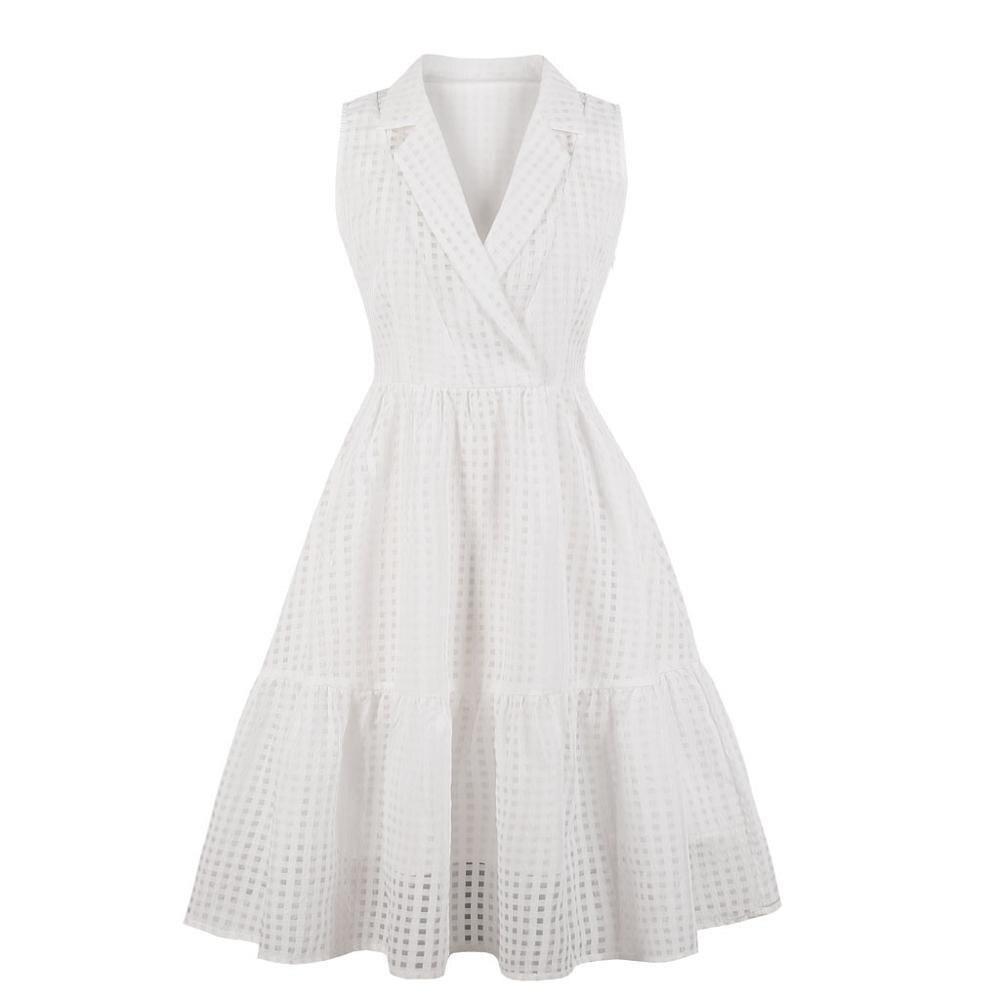Vestido Vintage Branco Plus Size