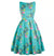 Vestido Vintage Plus Size Azul Pássaros