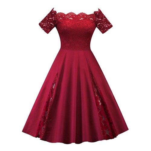 Vestido Vintage Plus Size Bordado Bordô