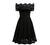 Vestido Vintage Plus Size Bordado Preto