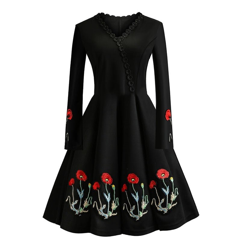 Vestido Preto Plus Size Vintage