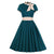 Vestido Vintage Chique Plus Size Turquesa