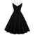 Vestido Vintage Preto Gola Chique Plus Size