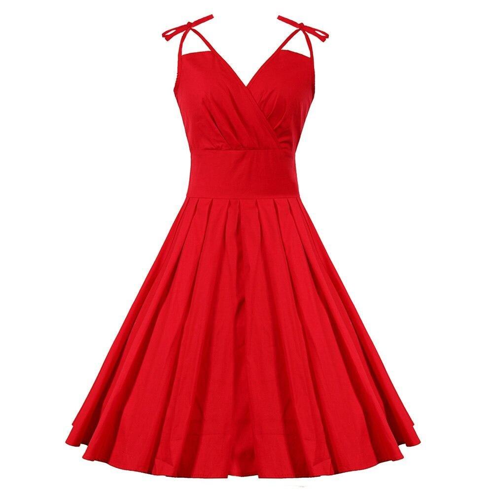 Vestido Vermelho Glamour Anos 50