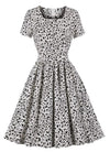 Vestido Vintage Plus Size Cintura Alta Branco