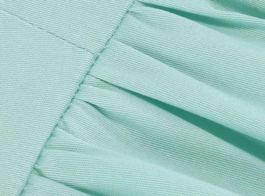 Vestido Vintage Plus Size Turquesa Cintura Alta