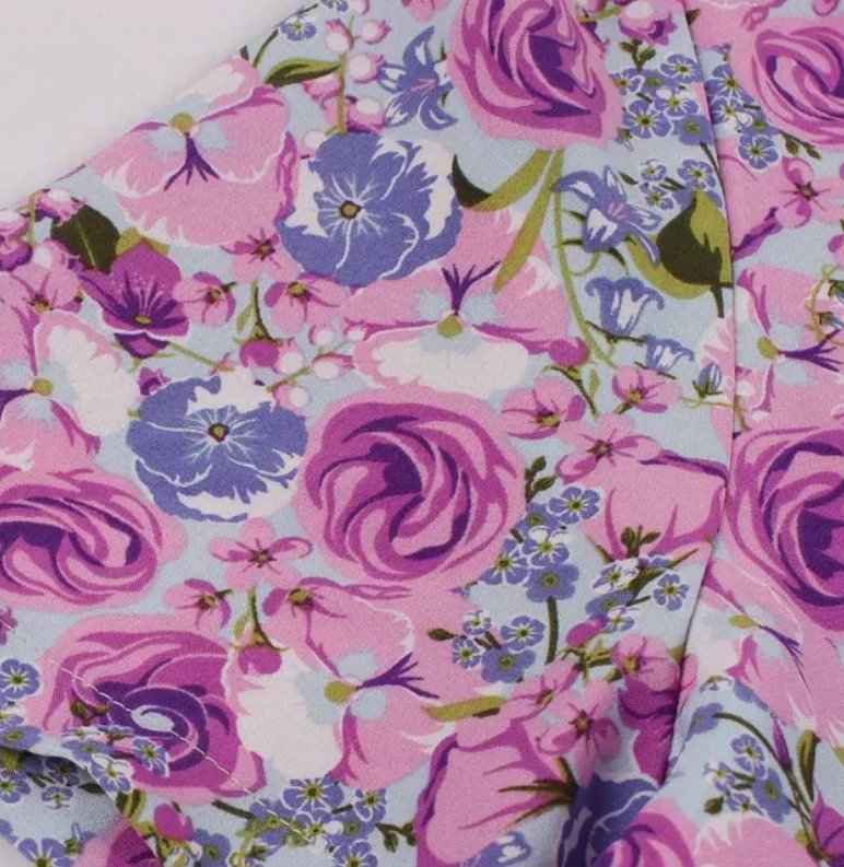 Vestido Vintage Plus Size Roxo Cintura Alta