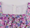 Vestido Vintage Plus Size Roxo Cintura Alta