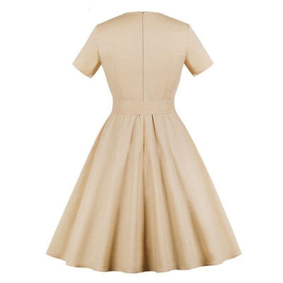 Audrey Hepburn Vestido Bege Anos 60