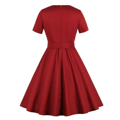 Audrey Hepburn Vestido Anos 60 Borgonha