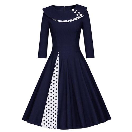 Vestido Vintage Plus Size Azul De Inverno