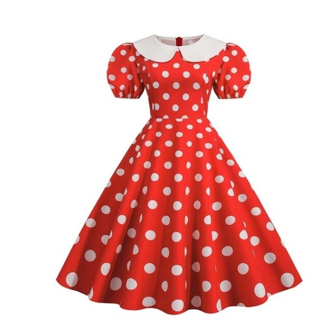 Vestido Vintage Manga Bufante Tamanho Grande
