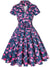 Vestido Vintage Plus Size Com Pássaros Marinhos