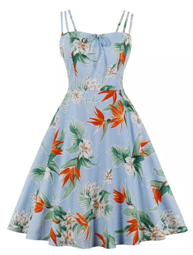Vestido Vintage Plus Size Daisies Nature