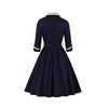 Vestido Azul Plus Size Anos 50