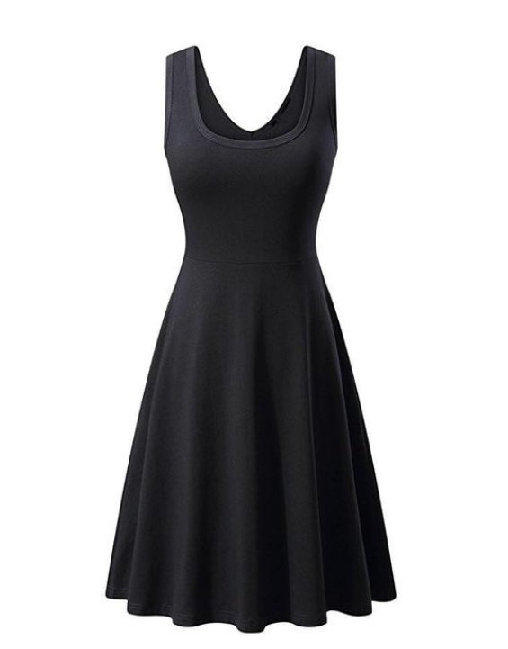 Vestido Vintage Plus Size Preto Liso
