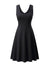 Vestido Vintage Plus Size Preto Liso