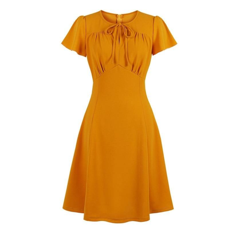 Vestido Vintage Tamanho Grande Laranja