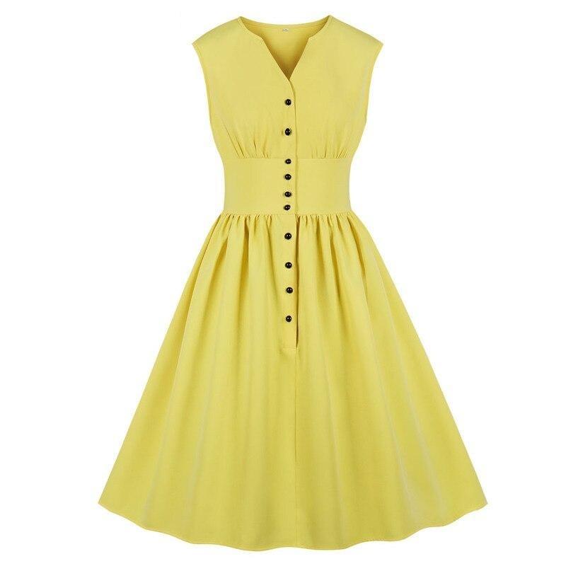 Vestido Vintage Plus Size Amarelo Pastel