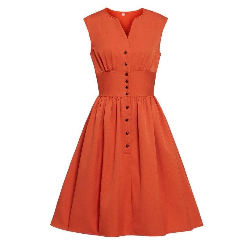 Vestido Vintage Tamanho Grande Rust Pastel