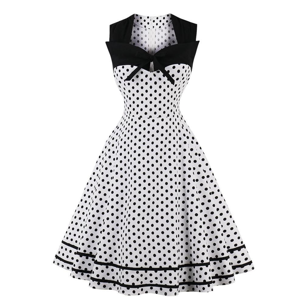 Vestido Vintage Retrô Plus Size Branco