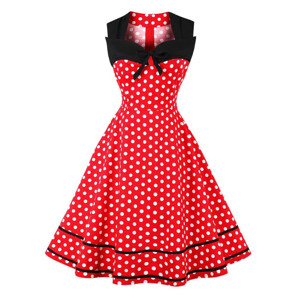 Vestido Vintage Retrô Tamanho Grande Vermelho