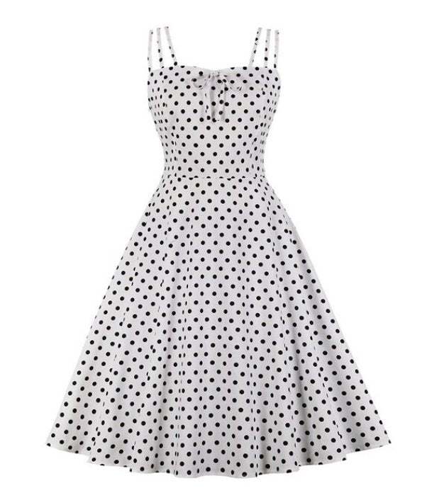 Vestido Vintage Rockabilly Plus Size Branco