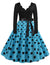 Vestido Vintage Tamanho Grande Rockabilly De Bolinhas Azuis