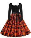 Vestido Vintage Rockabilly De Halloween Tamanho Grande