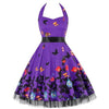 Vestido Vintage Roxo Tamanho Grande Rockabilly