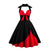 Vestido Vintage Plus Size Vermelho Preto
