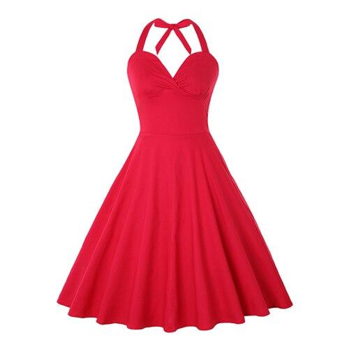 Vestido Vermelho Vintage Plus Size Sexy