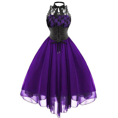 Vestido Vintage Roxo Tamanho Grande Steampunk