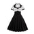 Vestido Vintage Preto Branco Plus Size Swing